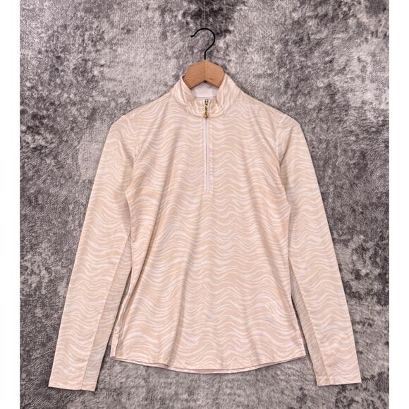 San Soleil 1/4 Zip Top XS Womens Print UV 50+ Cooling Golf - Picture 1 of 7